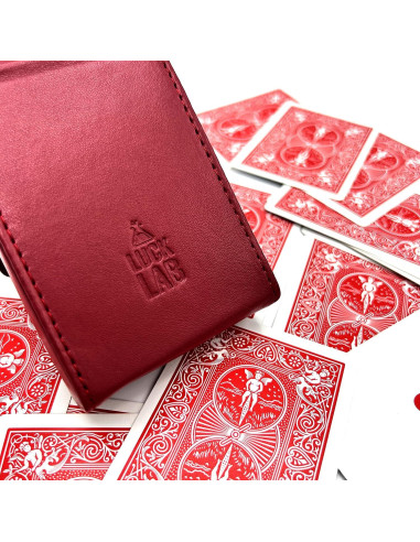 Estuche de Cartas de Póker Luck Lab Rojo Vino - Cierre Magnético