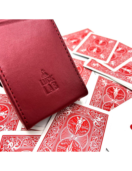 Estuche de Cartas de Póker Luck Lab Rojo Vino - Cierre Magnético