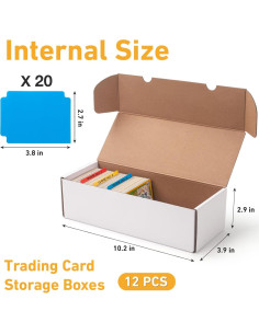 Caja de Almacenamiento de Tarjetas SUNEZLGO 12 Paquetes 7200 Tarjetas 2