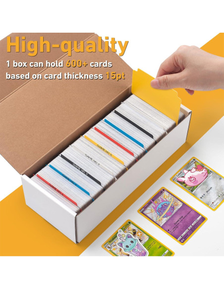 Caja de Almacenamiento de Tarjetas SUNEZLGO 12 Paquetes 7200 Tarjetas