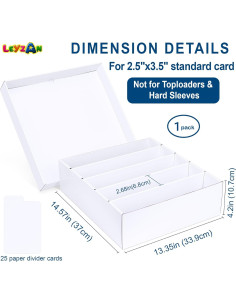 Caja de Almacenamiento de Cartas Leyzan 5 Filas 3060 Cartas 2