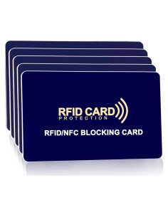 Paquete de 5 Tarjetas de Bloqueo RFID Fepukew - Protección de Créditos y Pasaportes