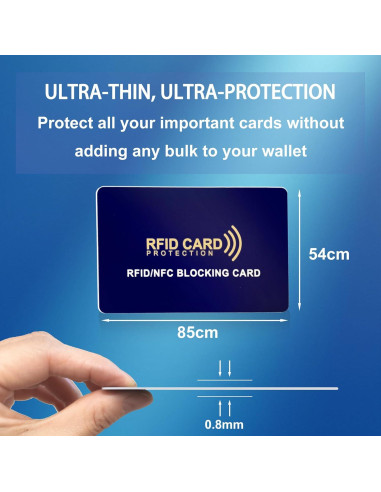 Paquete de 5 Tarjetas de Bloqueo RFID Fepukew - Protección de Créditos y Pasaportes