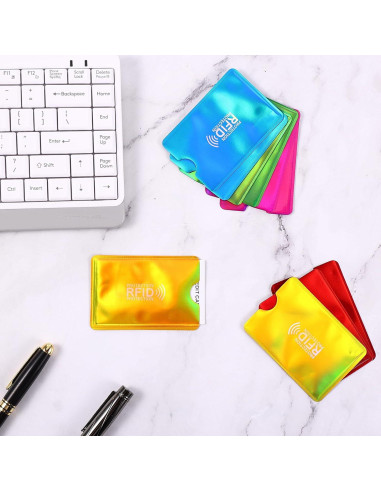 10 Fundas Bloqueadoras RFID Yuanchu para Tarjetas de Crédito