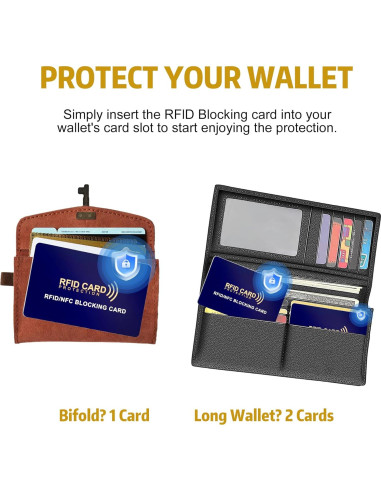 Paquete de 5 Tarjetas de Bloqueo RFID Fepukew - Protección de Créditos y Pasaportes