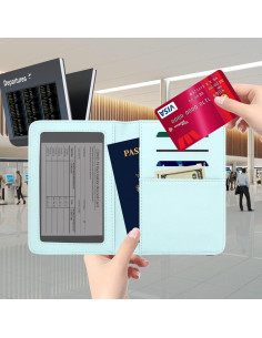 Cartera para Pasaporte Zoppen Antirrobo RFID Unisex Camelias 2