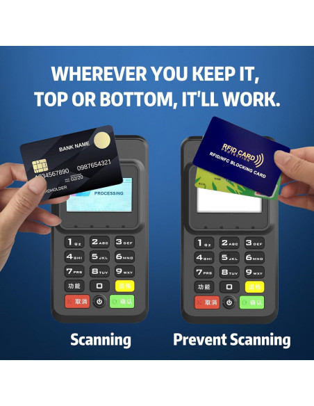 Paquete de 5 Tarjetas de Bloqueo RFID Fepukew - Protección de Créditos y Pasaportes