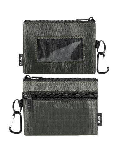 Billetera Slim T.CONTACT Verde a Prueba de RFID Compacta