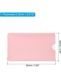 Fundas de Tarjetas RFID PATIKIL 10 Pcs Aluminio Rosa 2