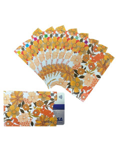 8 Fundas Antirrobo RFID Wenzhou para Tarjetas de Crédito Amarillo