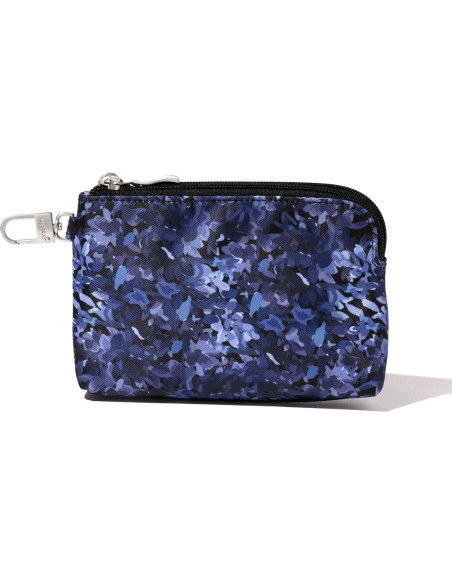 Billetera Pouch RFID Baggallini On the Go Pétalo Índigo