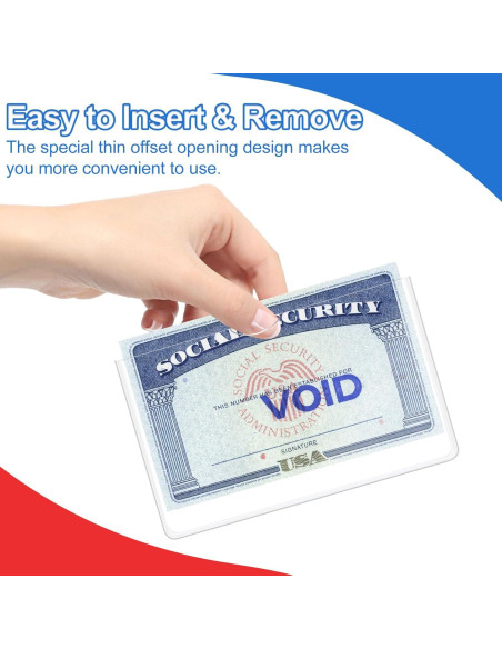 Utron 16 Fundas de Tarjeta de PVC Transparente 9.7x5.8cm