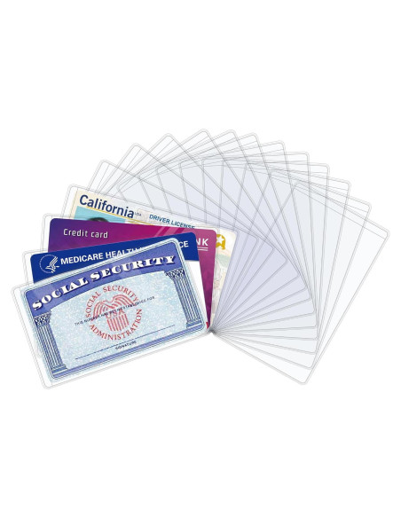 16 Fundas Protectores de Tarjeta Ramota 9.5x6.1 cm Transparente