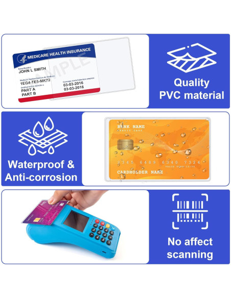 16 Fundas Protectores de Tarjeta Ramota 9.5x6.1 cm Transparente