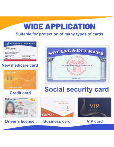 16 Fundas Protectores de Tarjeta Ramota 9.5x6.1 cm Transparente