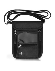 Billetera de Viaje WALNEW Unisex con Bloqueo RFID - Negro