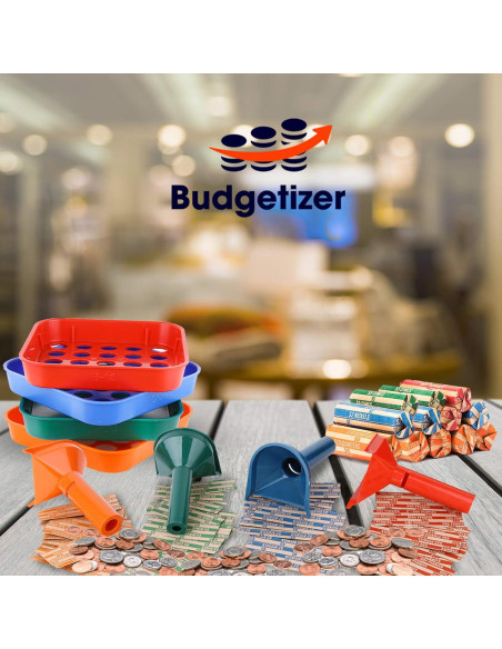 Kit Clasificador de Monedas Budgetizer - 4 Bandejas y 4 Tubos
