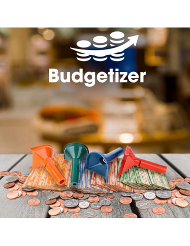 Kit Clasificador de Monedas Budgetizer - 4 Bandejas y 4 Tubos
