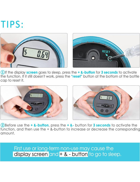 Hucha Digital Vcertcpl X-Large 2.8L con Contador LCD Gris