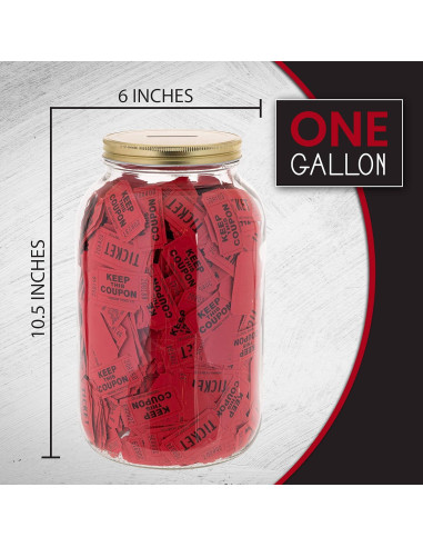 Tarro de Monedas Grande Kitchentoolz 1 Galón con Tapa Dorada