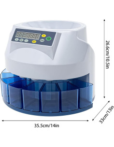 Contador de Monedas Electrónico ZAWAYINE 330 Unidades/min LCD 2