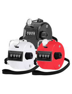 Contador Clicker de Mano TESEAS - Paquete de 3, 4 Dígitos