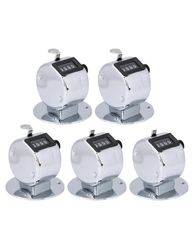 Contador Manual Mecánico Bnineteenteam 5 Piezas 4 Dígitos