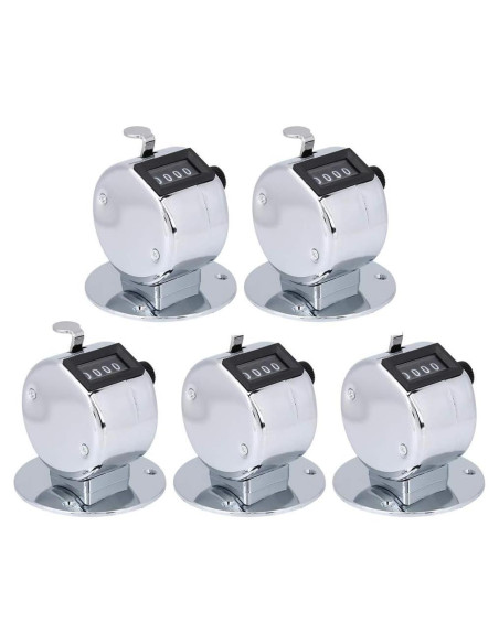 Contador Manual Mecánico Bnineteenteam 5 Piezas 4 Dígitos