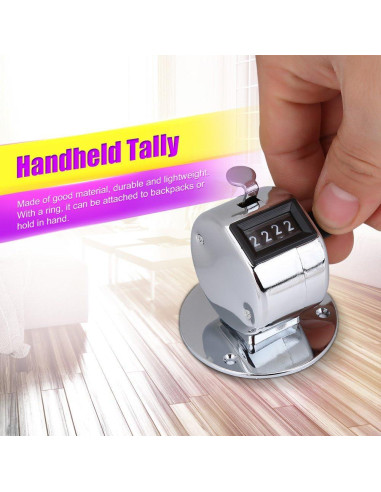 Contador Manual Mecánico Bnineteenteam 3pcs 4 Dígitos Plata