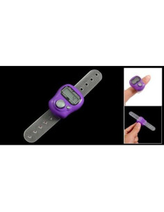 Contador Electrónico de Dedo uxcell 5 Dígitos LCD Púrpura 2