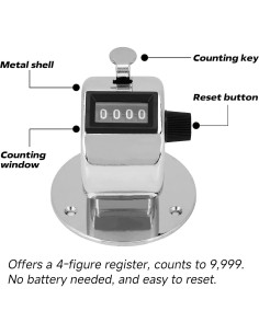 Contador Clicker Kodrily 4 Dígitos Metal Ligero hasta 9999 2