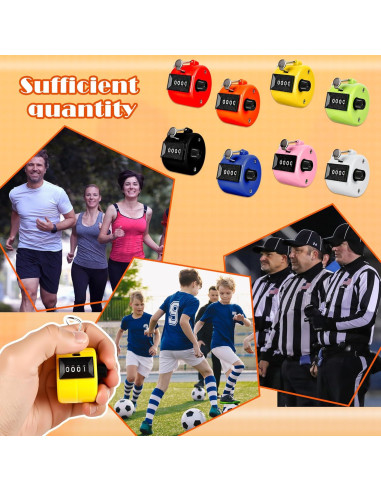 24 Pcs Contador Manual de Tally Norcoin 4 Dígitos Multicolor