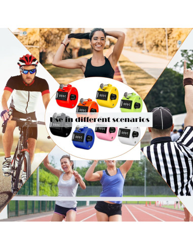 24 Pcs Contador Manual de Tally Norcoin 4 Dígitos Multicolor