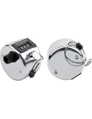 Contador Manual de Tally Lawei 6 Pcs 4 Dígitos Mecánico Plata