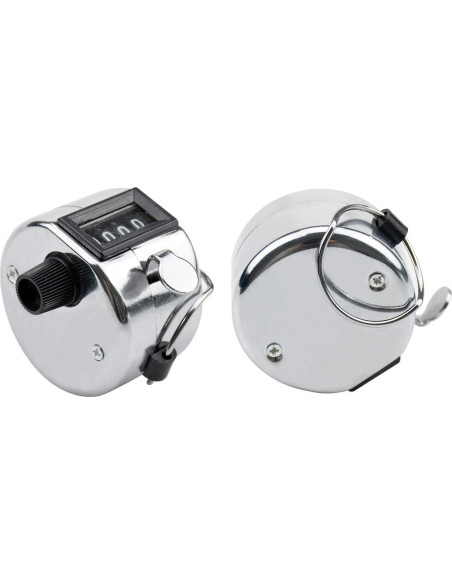 Contador Manual de Tally Lawei 6 Pcs 4 Dígitos Mecánico Plata