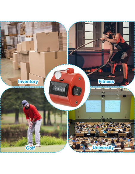 Contador Clicker Mecánico PATIKIL 12 Pcs 4 Dígitos Multicolor