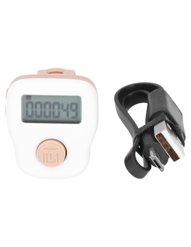 Contador de Dedos USB Shanrya Anillo Silicona Blanca 6 Canales