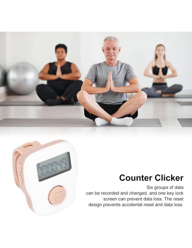 Contador de Dedos USB Shanrya Anillo Silicona Blanca 6 Canales