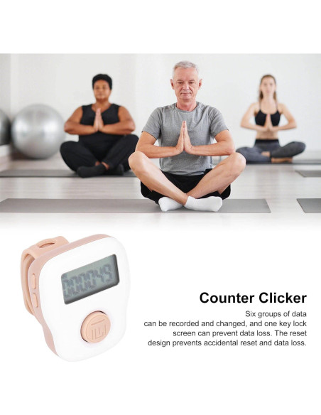 Contador de Dedos USB Shanrya Anillo Silicona Blanca 6 Canales