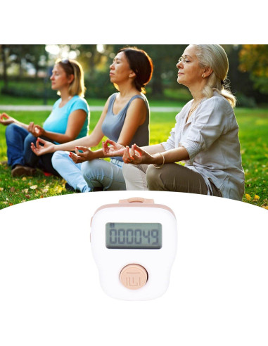 Contador de Dedos USB Shanrya Anillo Silicona Blanca 6 Canales