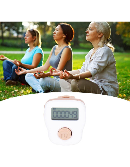 Contador de Dedos USB Shanrya Anillo Silicona Blanca 6 Canales