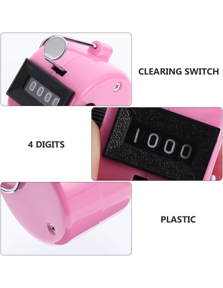 Contador Manual de Clic Toddmomy - 3 Piezas Ergonómico Multicolor