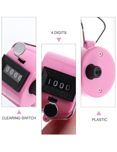 Contador Manual de Clic Toddmomy - 3 Piezas Ergonómico Multicolor