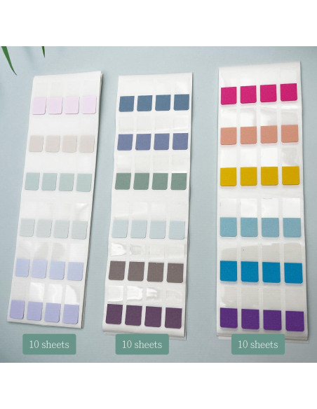 Pestañas Adhesivas de Índice TuNan 720 Piezas 1.27 cm 18 Colores