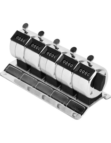 Contador Manual Mecánico de Mano Garosa 4 Dígitos Acero Inoxidable