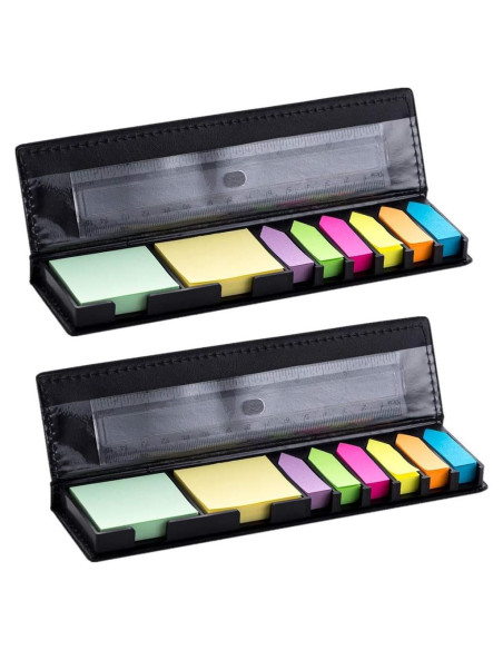 Juego de Notas Adhesivas YISEEK 1280 Pcs con Caja Negra