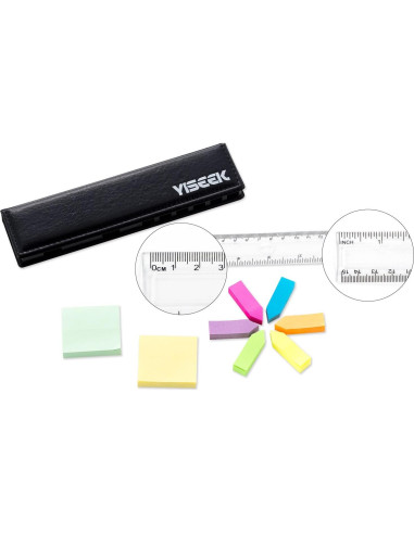 Juego de Notas Adhesivas YISEEK 1280 Pcs con Caja Negra