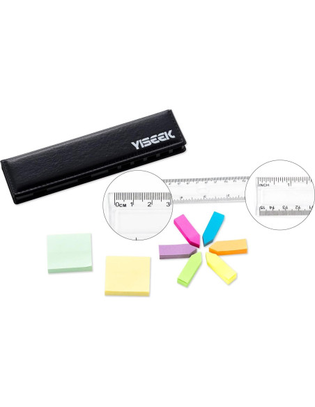 Juego de Notas Adhesivas YISEEK 1280 Pcs con Caja Negra