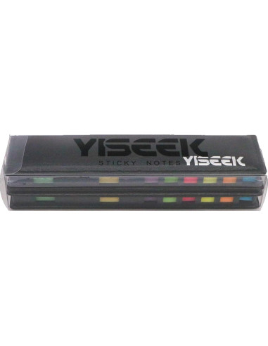 Juego de Notas Adhesivas YISEEK 1280 Pcs con Caja Negra