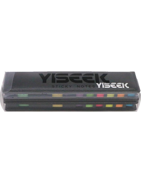 Juego de Notas Adhesivas YISEEK 1280 Pcs con Caja Negra
